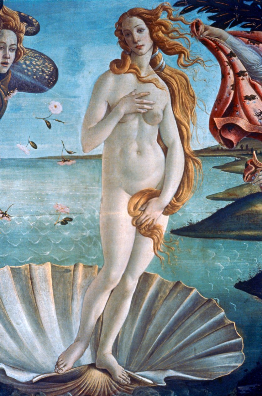 The Birth of Venus detalj, c1485 av Sandro Botticelli