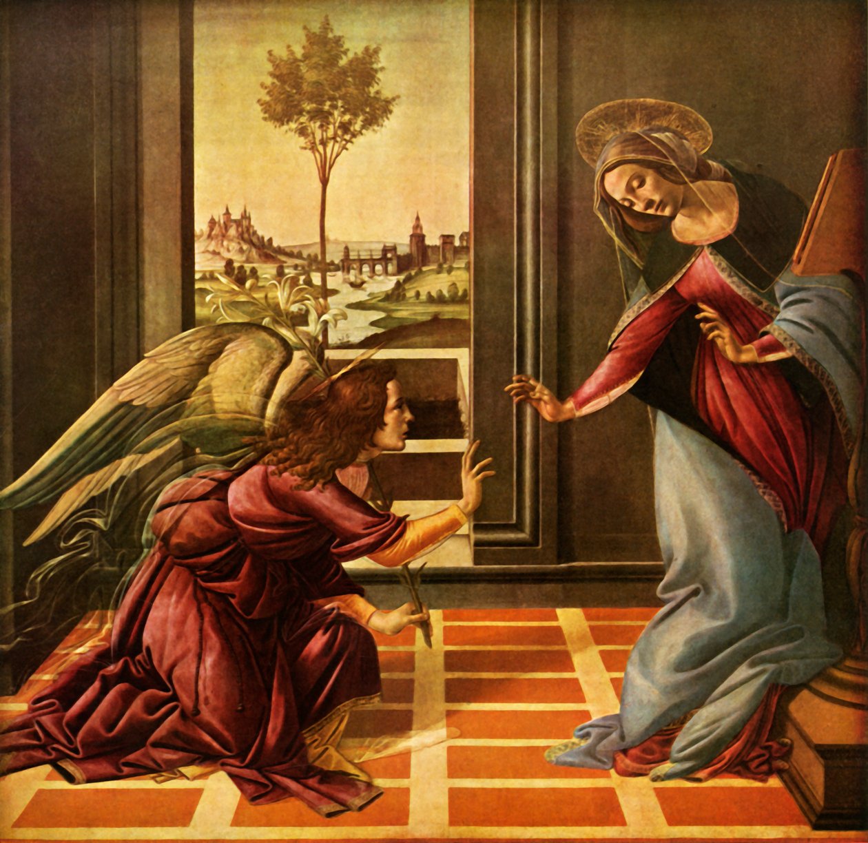 The Cstello Annunciation, 1489, 1937. av Sandro Botticelli