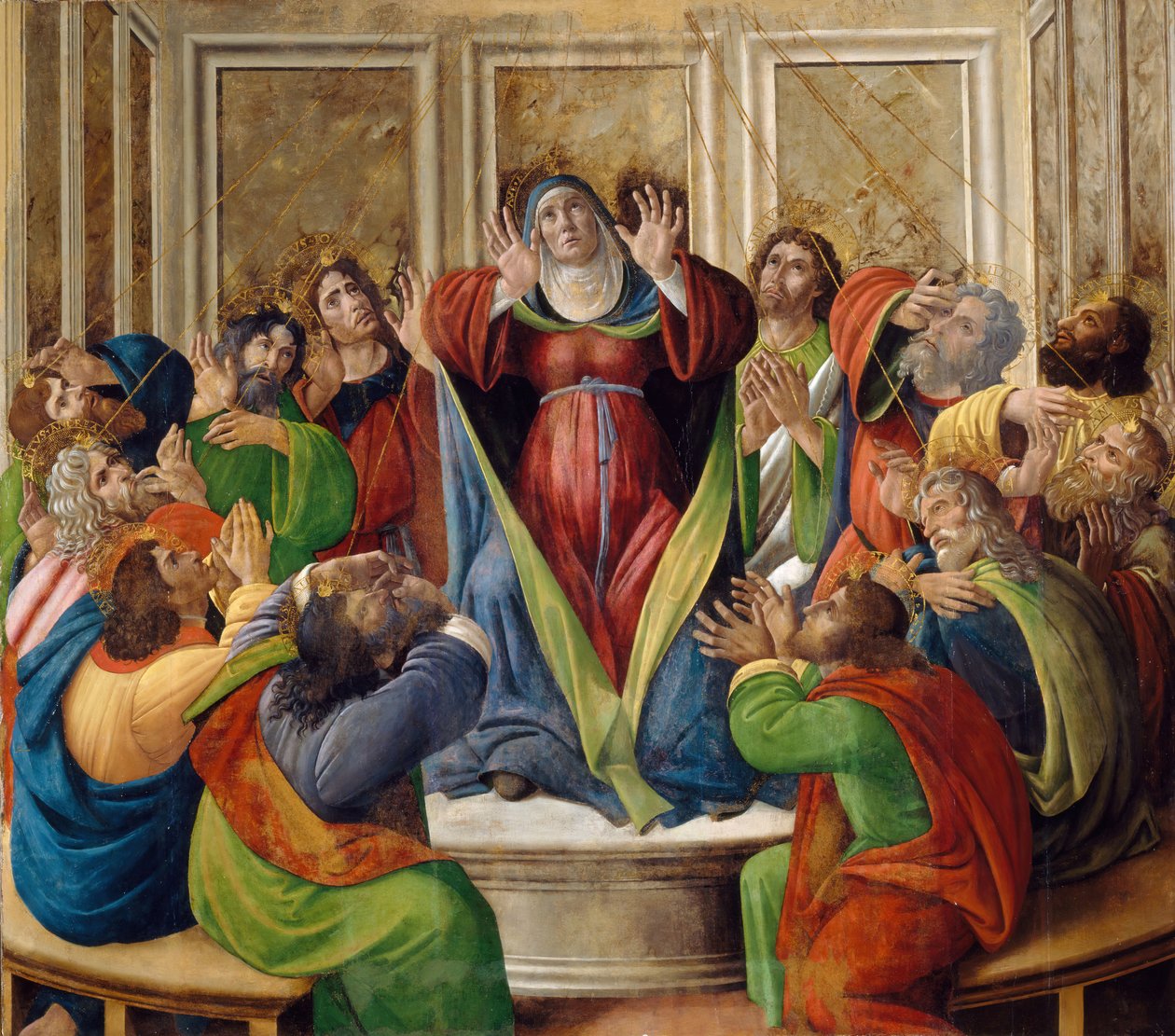 Den hellige ånds nedstigning, 1495-1505 av Sandro Botticelli