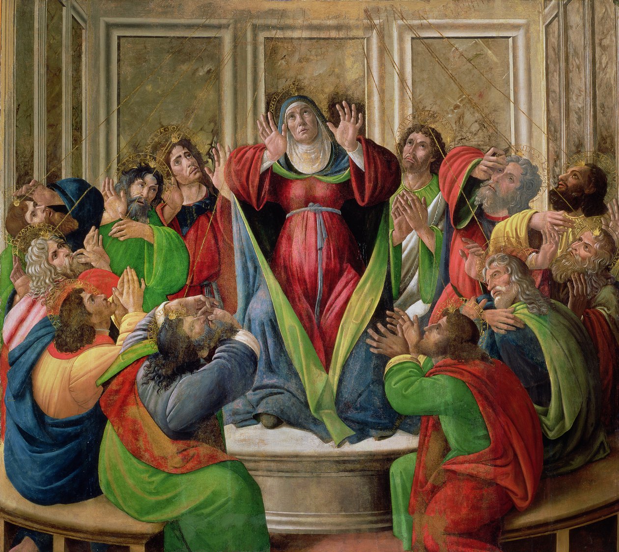 Den hellige ånds nedstigning, 1495-1505 av Sandro Botticelli