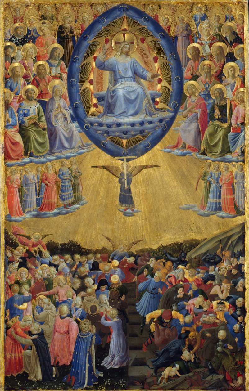 The Last Judgment Winged Altar, Central Panel, tidlig på 1400-tallet av Sandro Botticelli