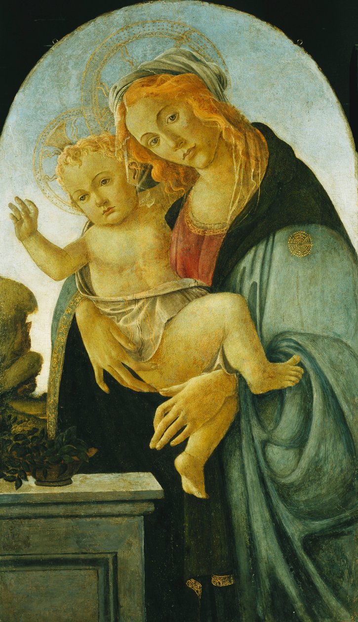 Madonnaen og barnet, av Sandro Botticelli