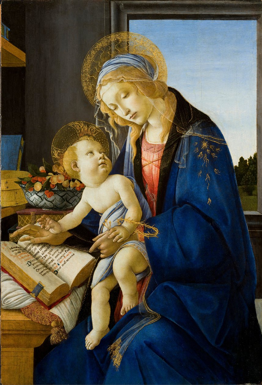 Jomfruen og barnet (Bokens madonna) av Sandro Botticelli
