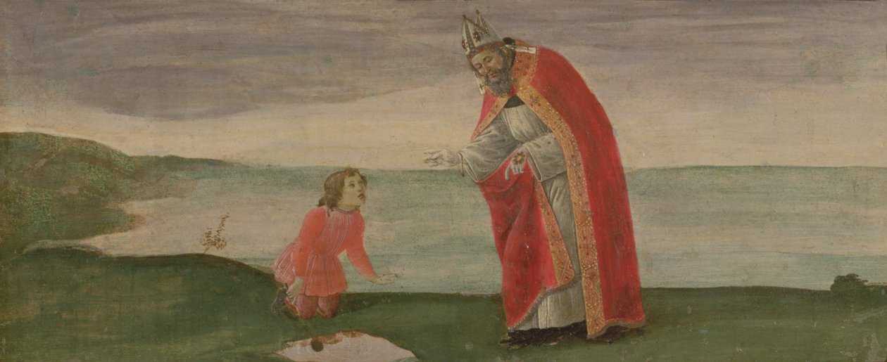 The Vision of St. Augustine fra St. Barnabas altertavle, ca. 1488 (tempera på panel) av Sandro Botticelli