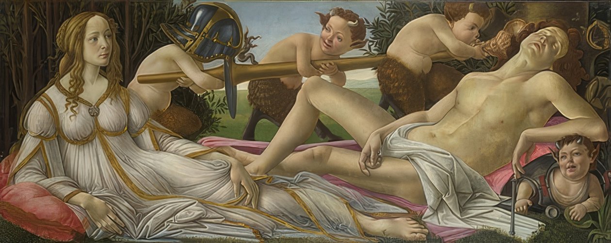 Venus og Mars. Rundt 1485 av Sandro Botticelli