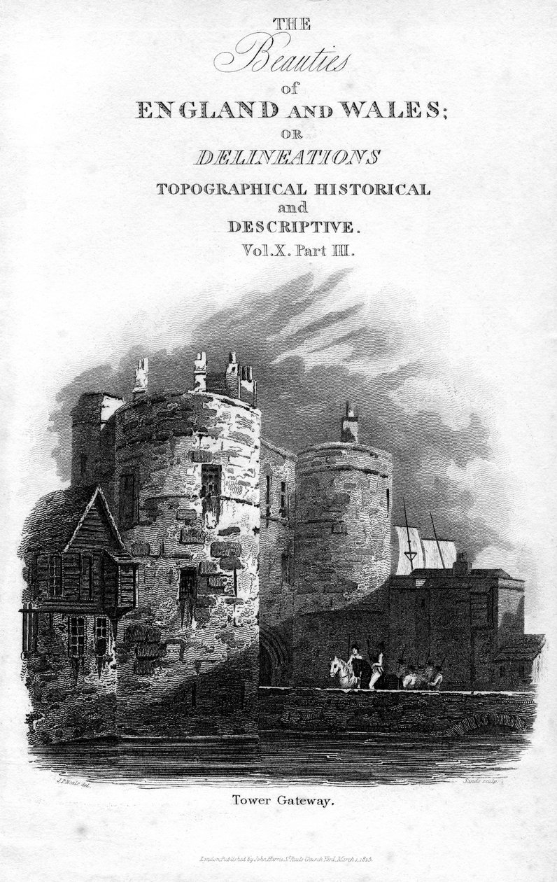 Tower Gateway, Tower of London, 1815. av Sands