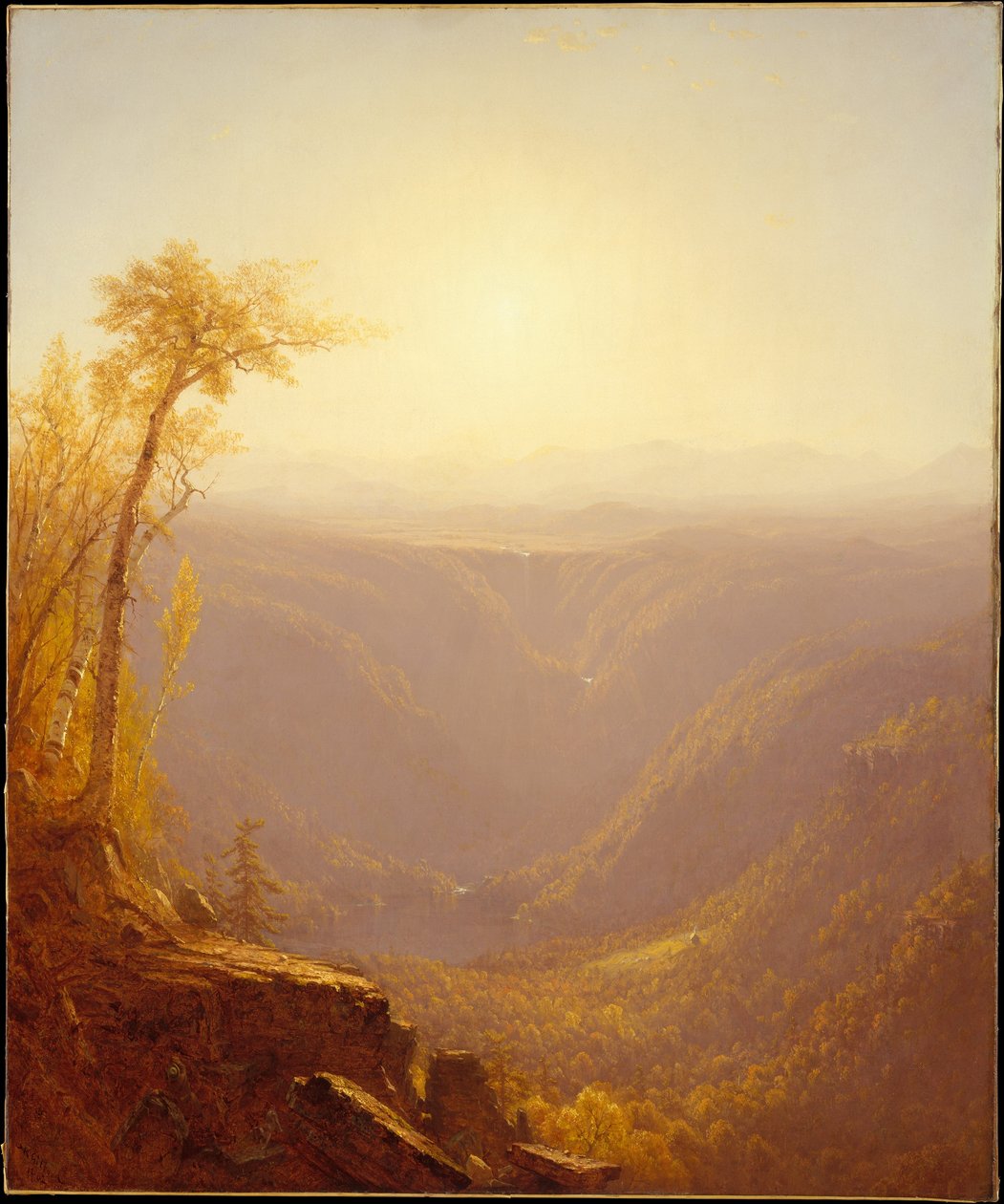 En kløft i fjellene (Kauterskill Clove) av Sanford Robinson Gifford