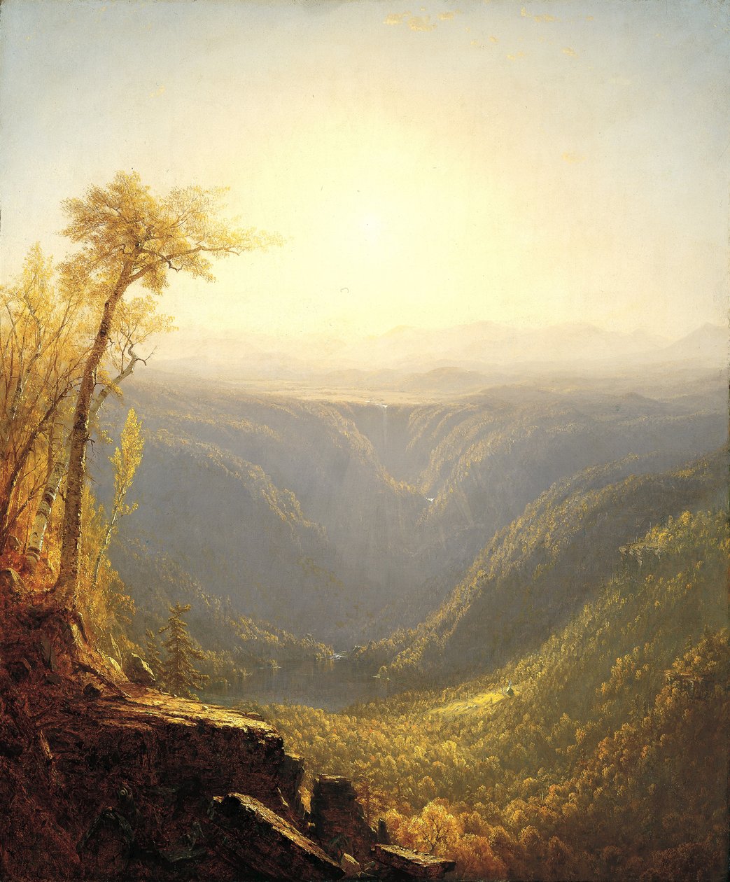 En kløft i fjellene (Kauterskill Clove), 1862 av Sanford Robinson Gifford