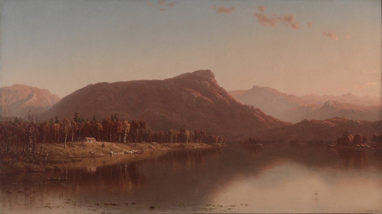 Et hjem i villmarken, 1866 av Sanford Robinson Gifford
