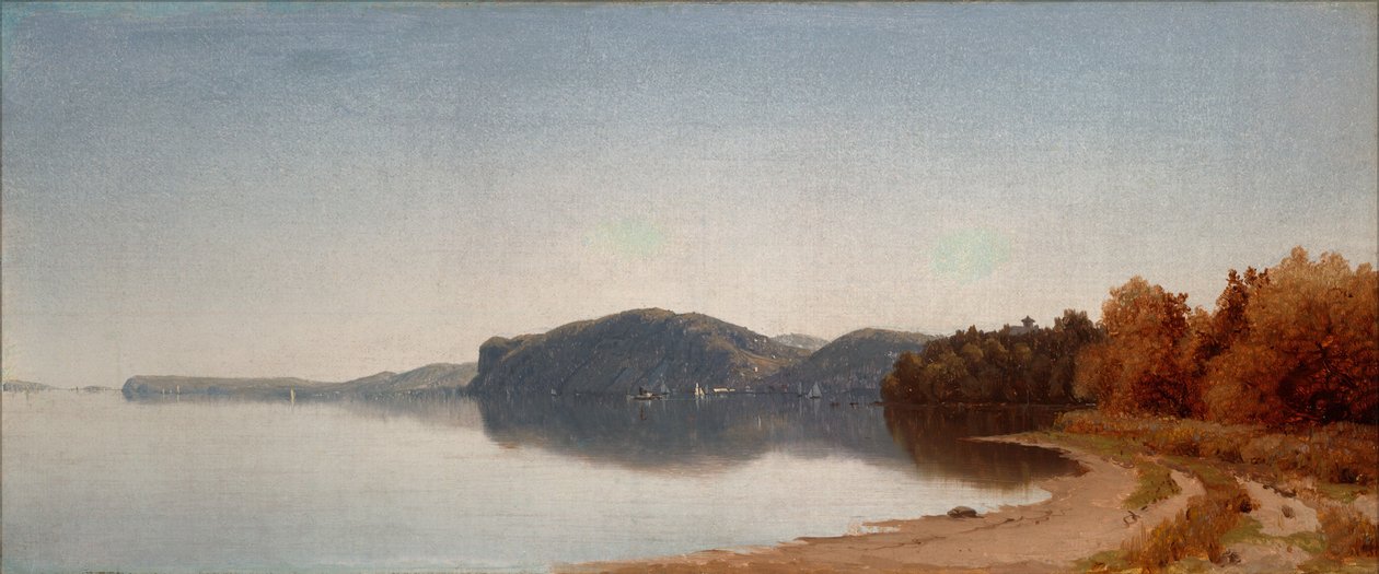 Hook Mountain nær Nyack ved Hudson av Sanford Robinson Gifford