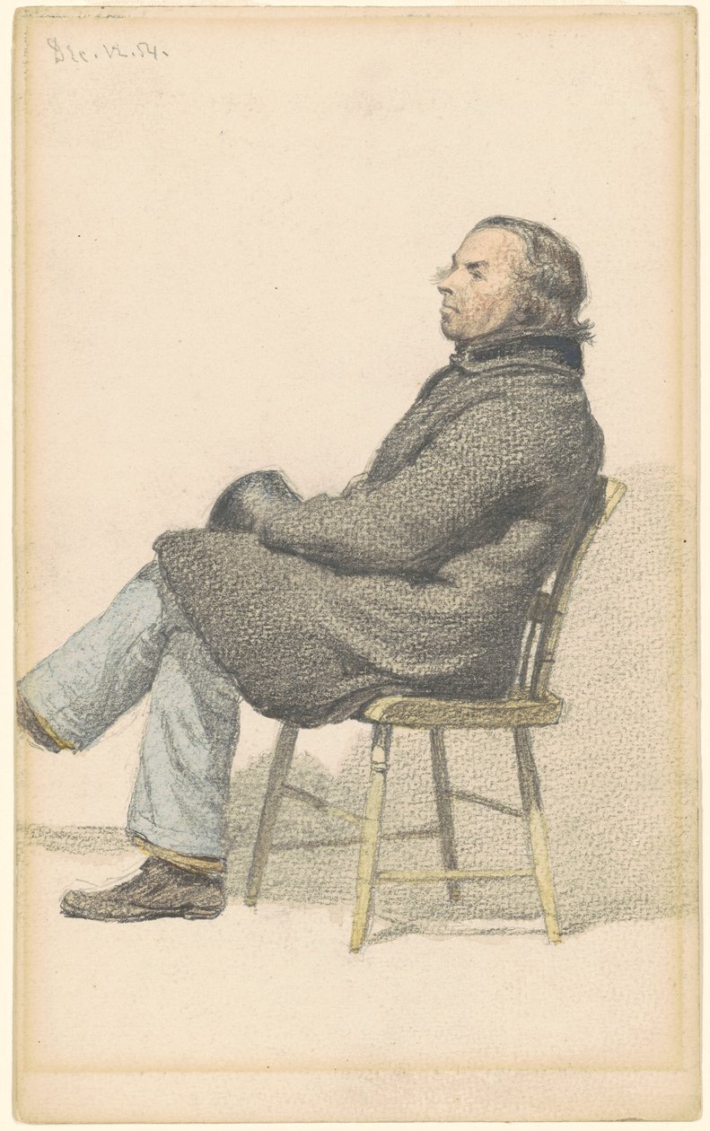Mann som sitter i Hitchcock-stolen av Sanford Robinson Gifford