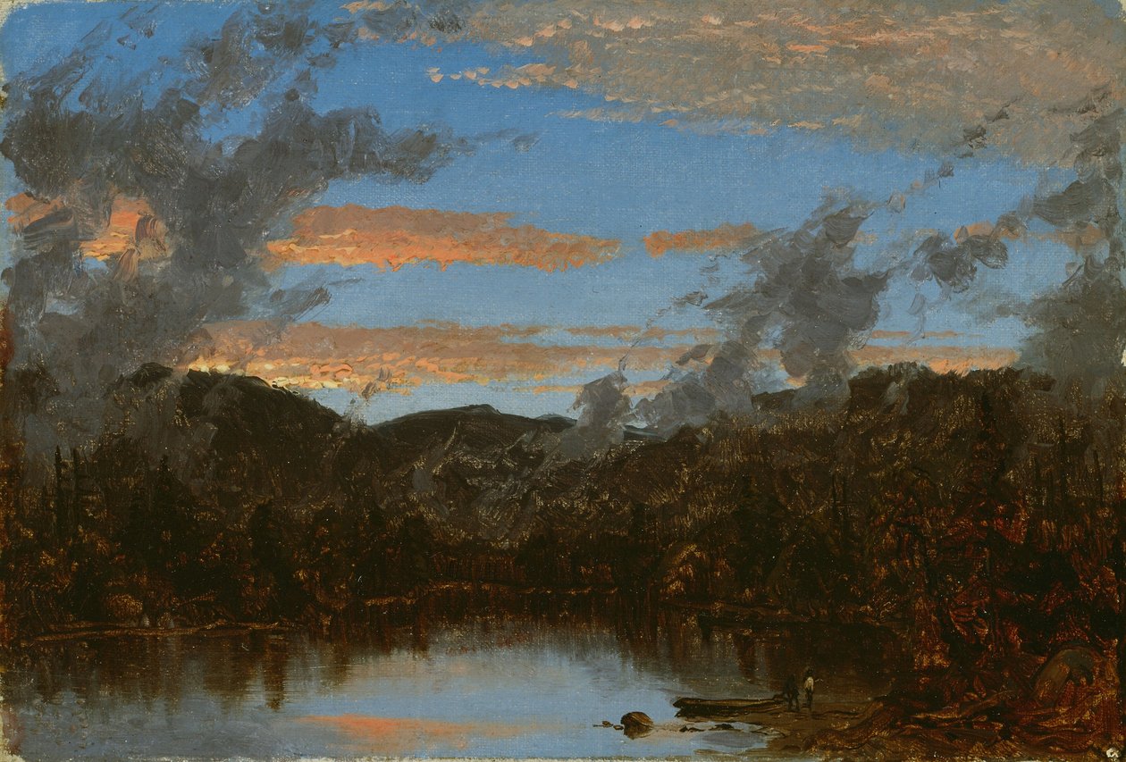 Mist Rising at Sunset in the Catskills, ca. 1861 (olje på lerret) av Sanford Robinson Gifford