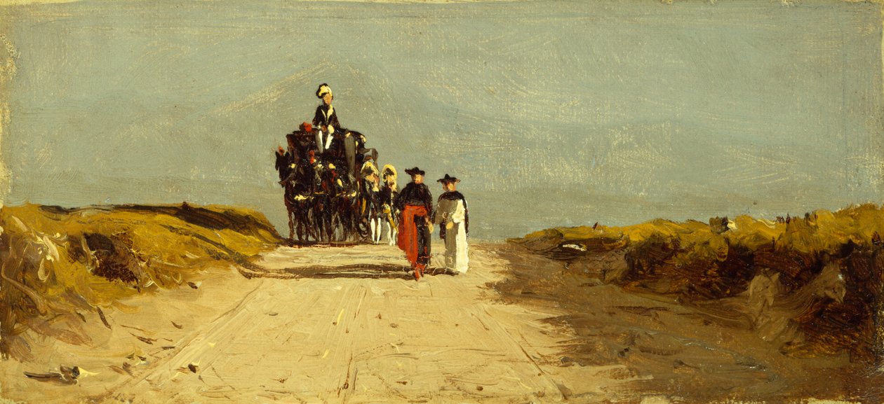 På den romerske Campagna (olje på lerret lagt på panel) av Sanford Robinson Gifford
