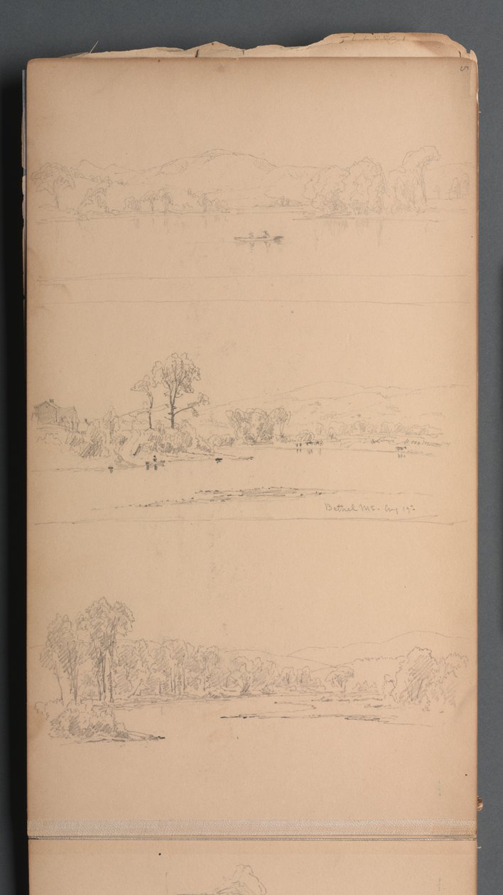 Skissebok, side 05: Bethel ME 19. august 1859. av Sanford Robinson Gifford