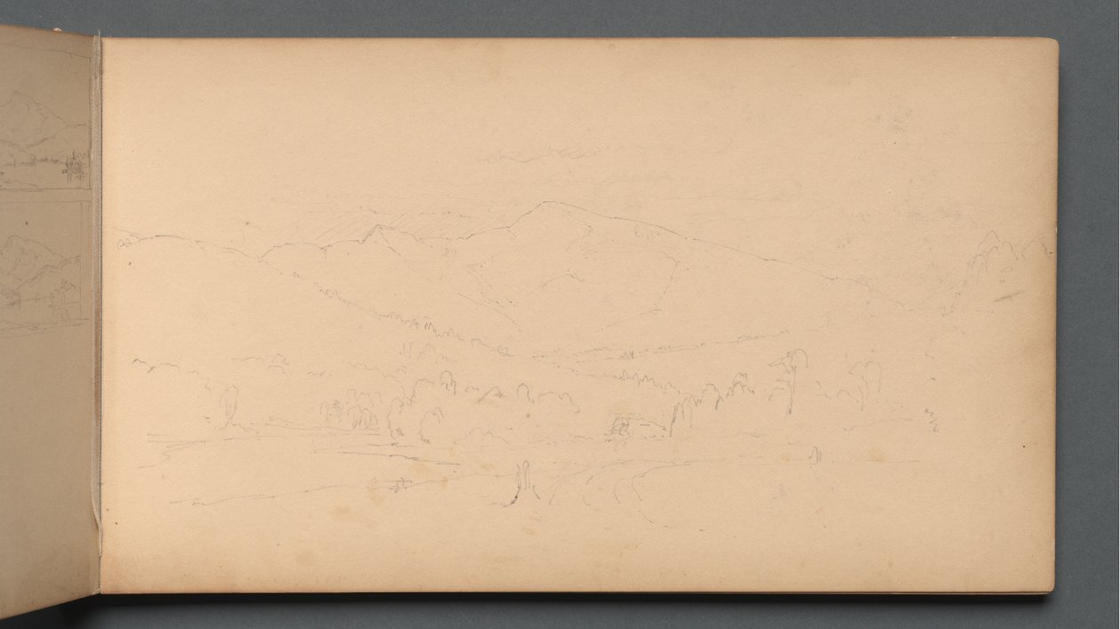 Skissebok, side 10: Carter Mountian, 1859. av Sanford Robinson Gifford