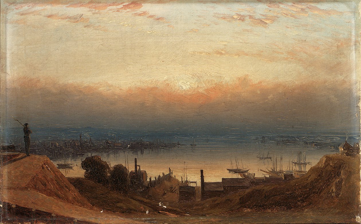 The Basin of the Patapsco fra Federal Hill, Baltimore av Sanford Robinson Gifford