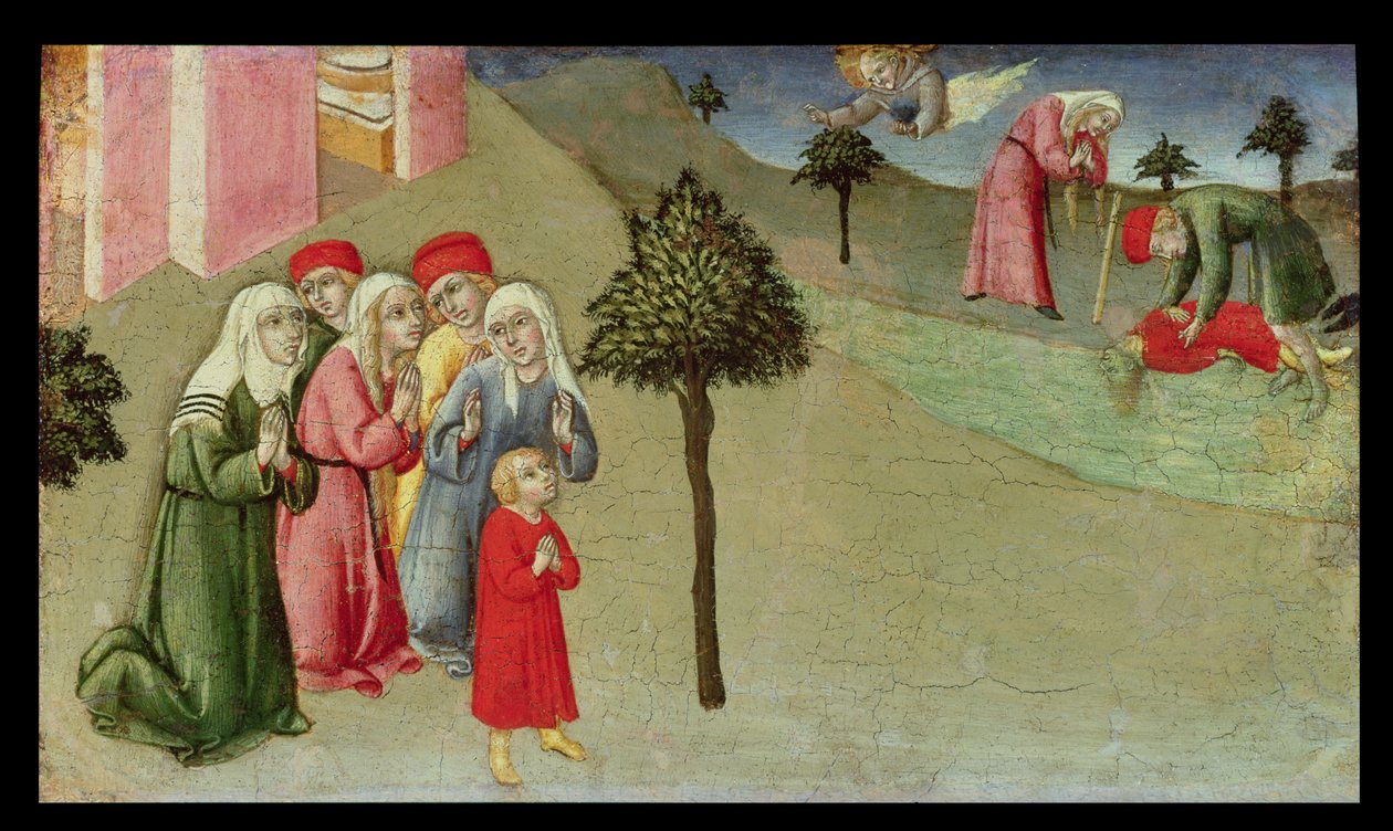 Miraklet i San Bernardino av Sano di Pietro
