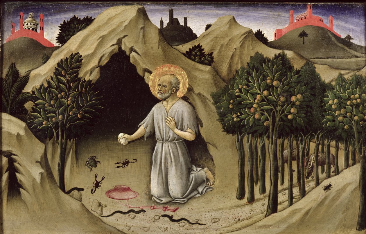 The Penitence of St. Hieronymus, 1444 av Sano di Pietro