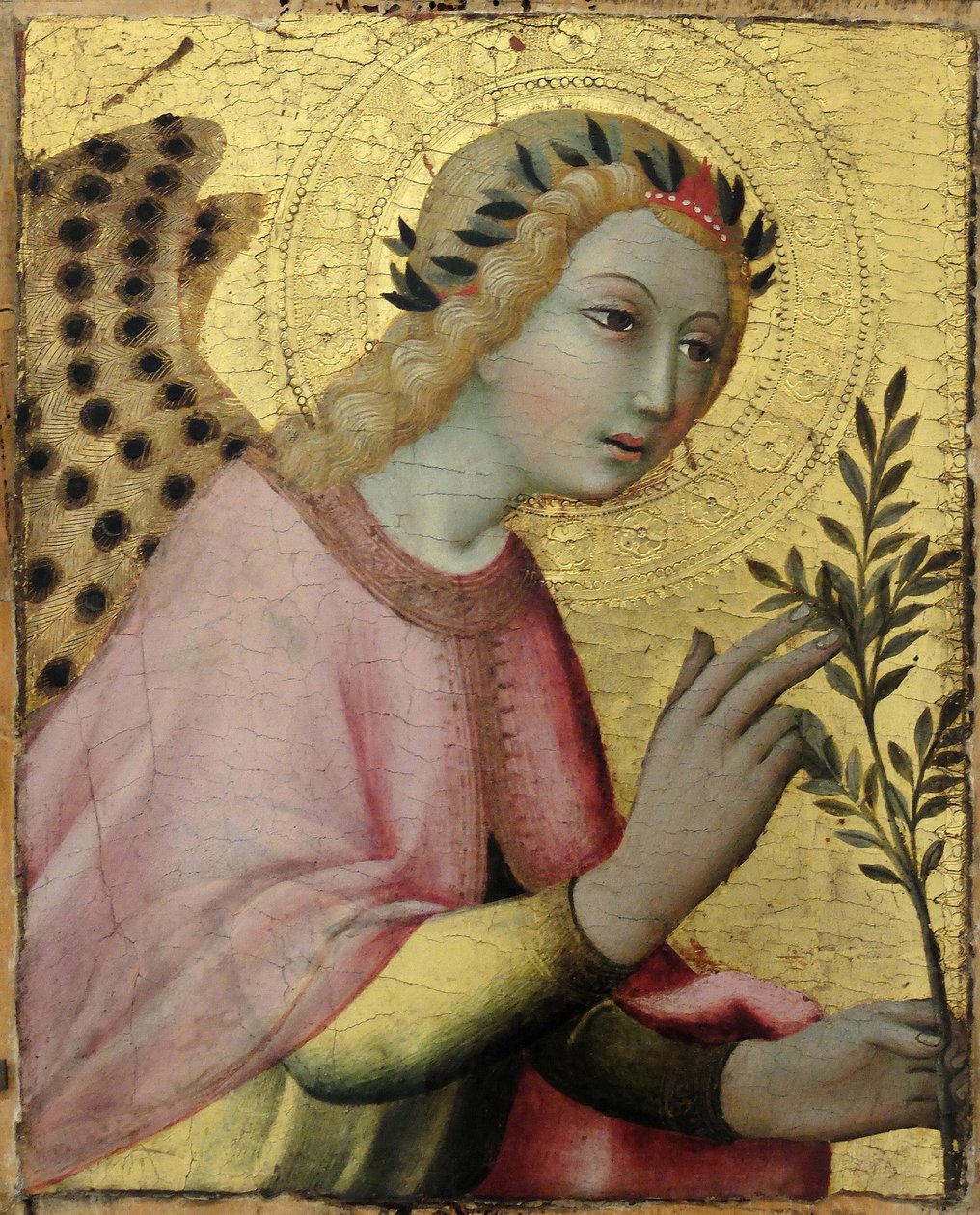 Bebudelsens engel, detalj av Sano di Pietro