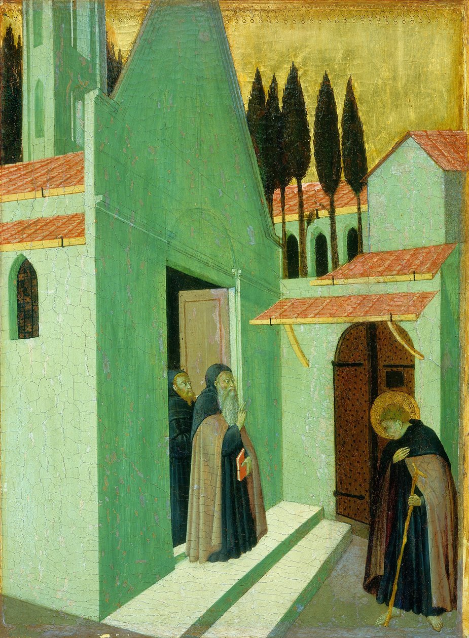 Saint Anthony forlater sitt kloster, ca. 14301435 av Sano di Pietro