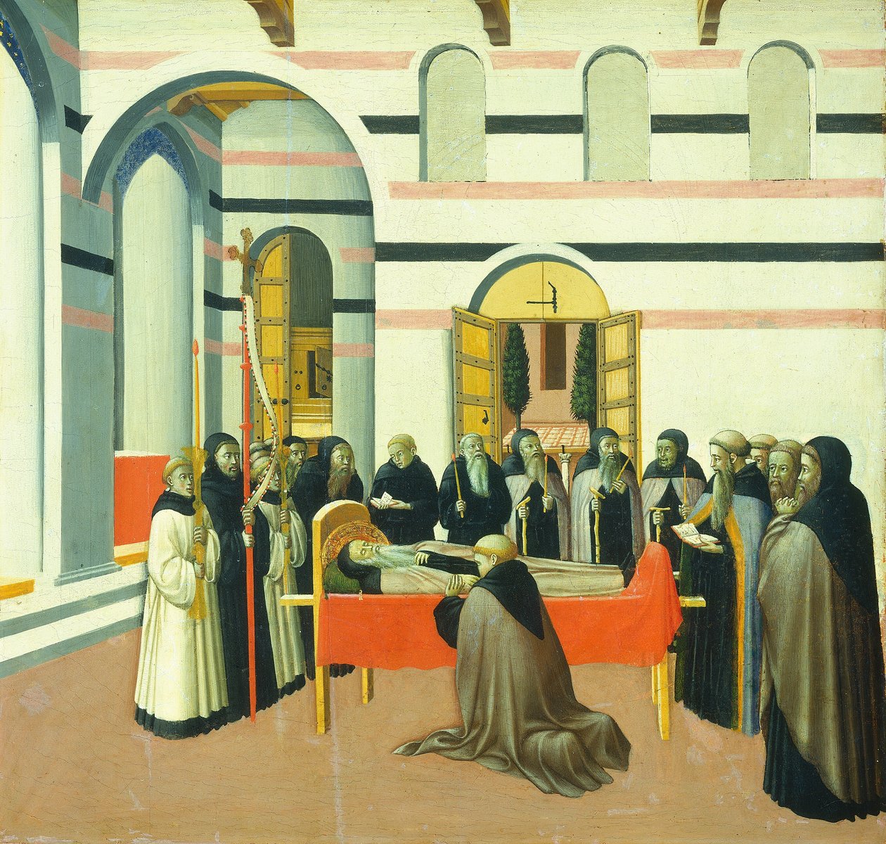 Saint Anthonys død, ca. 14301435 av Sano di Pietro