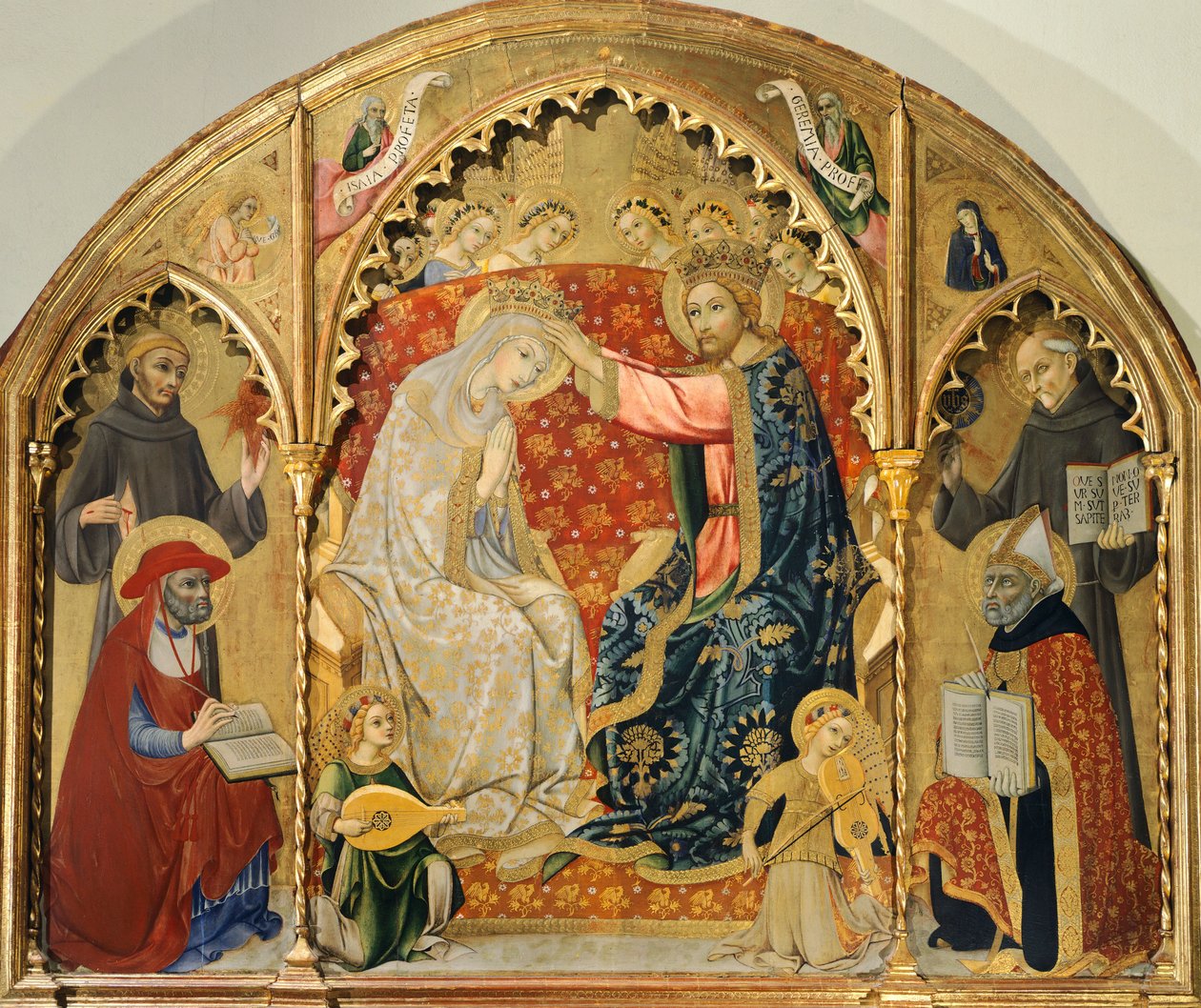Jomfrukroning av Sano Di Pietro (1406-1481) av Sano di also Ansano di Pietro di Mencio Pietro