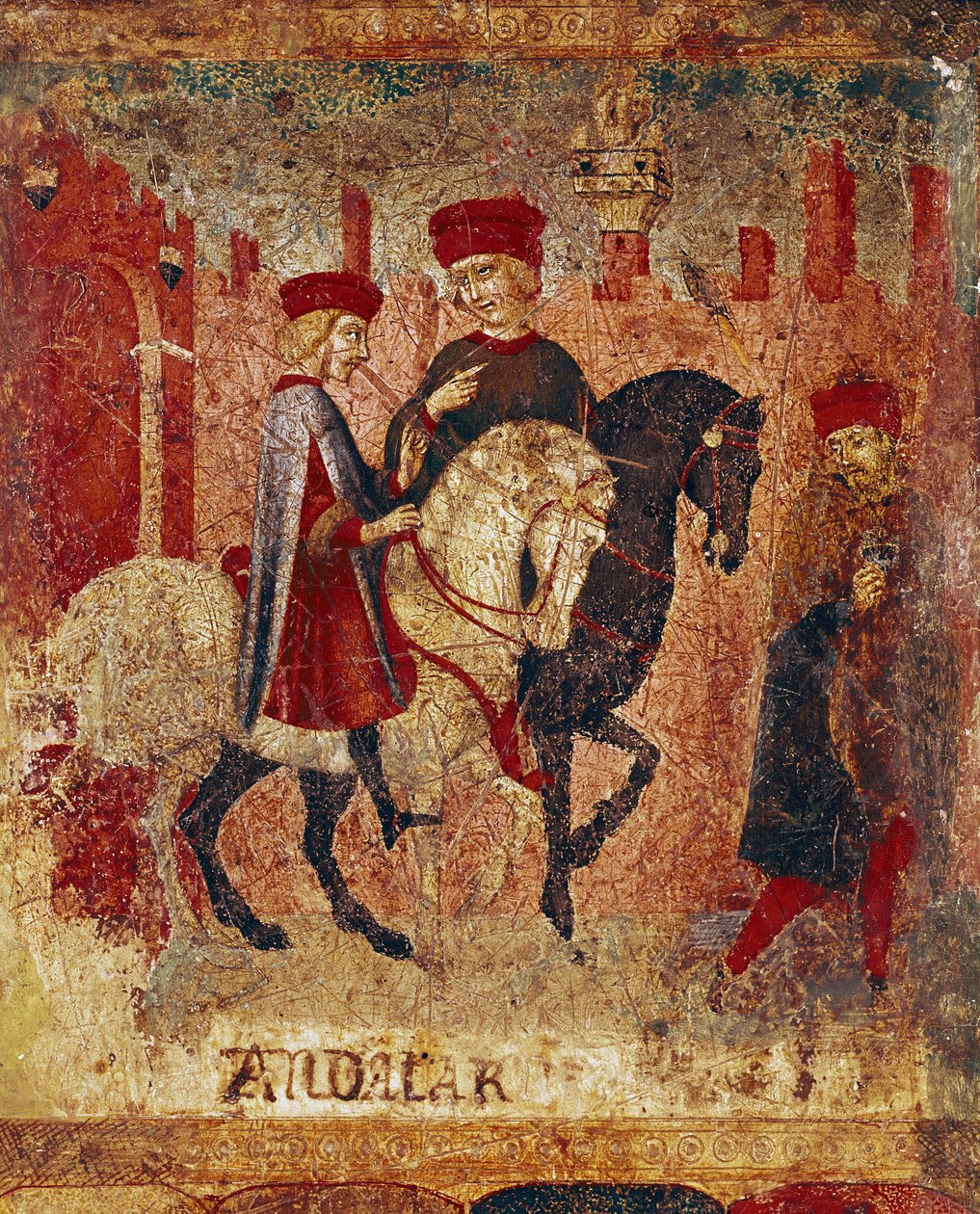 Detalj skatteinspektører. Tremaleri av Sano di Pietro (1406-1481) som dekorerer en Biccherna (omslaget til regnskapsregisteret til byen Siena) fra 1400-tallet. Siena Archivio di Stato, Italia av Sano di also Ansano di Pietro di Mencio Pietro