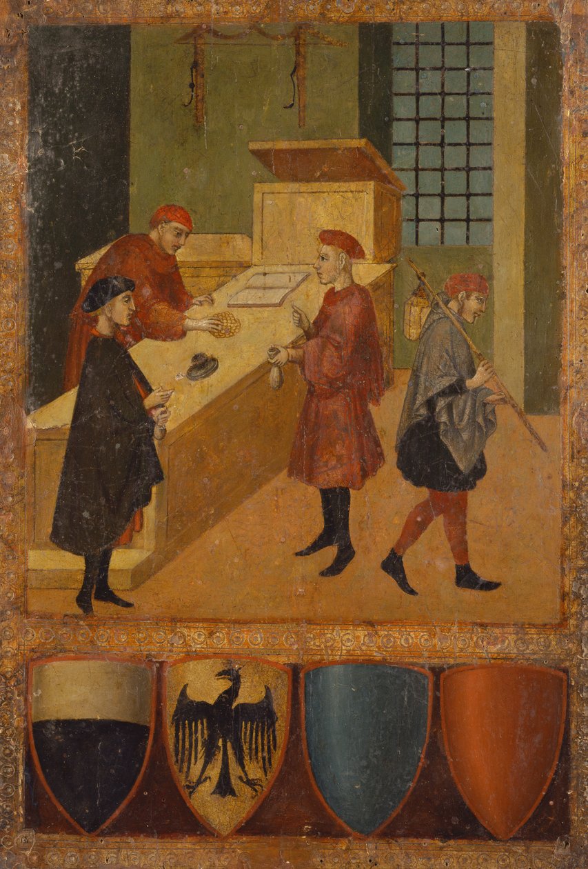 Betaling til ansatte i kommunen av Sano di also Ansano di Pietro di Mencio Pietro