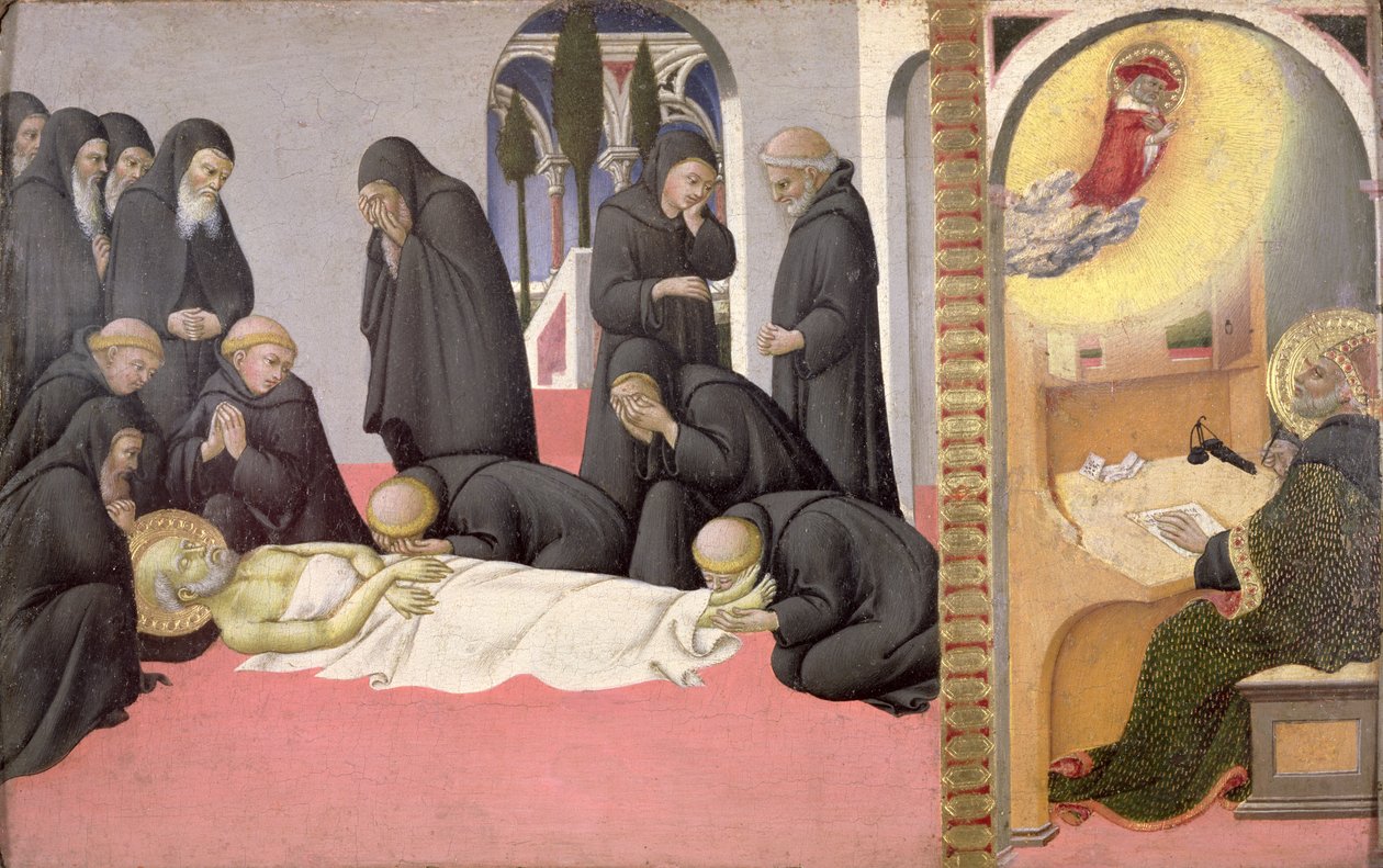 St. Hieronymus viser seg for St. Cyril av Jerusalem av Sano di also Ansano di Pietro di Mencio Pietro