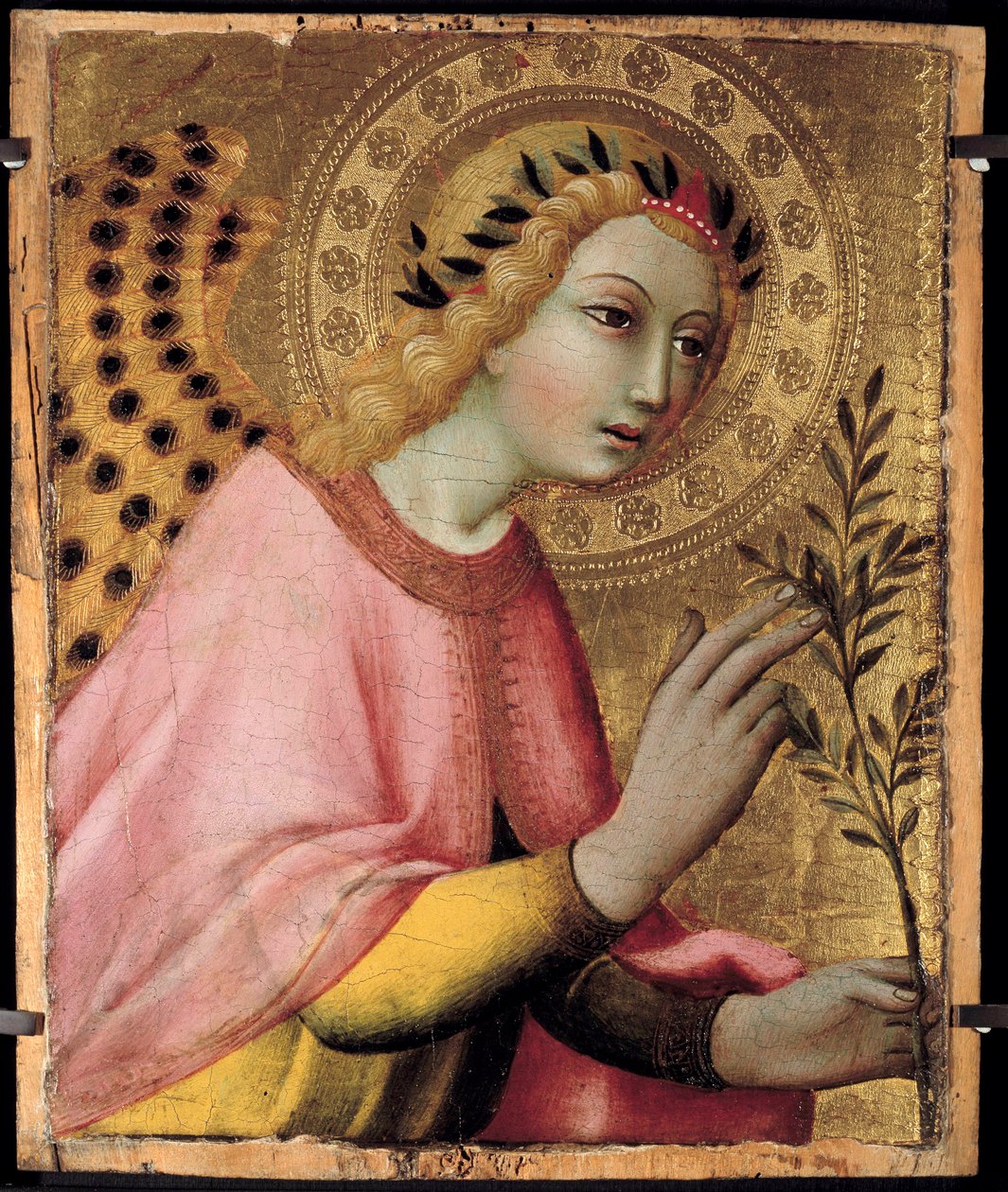 Bebudelsen av altertavlens engel av Sano di Pietro (1406-1481). 1450-1 Sol 40x35 m. Avignon, Peter Palace-museet av Sano di also Ansano di Pietro di Mencio Pietro