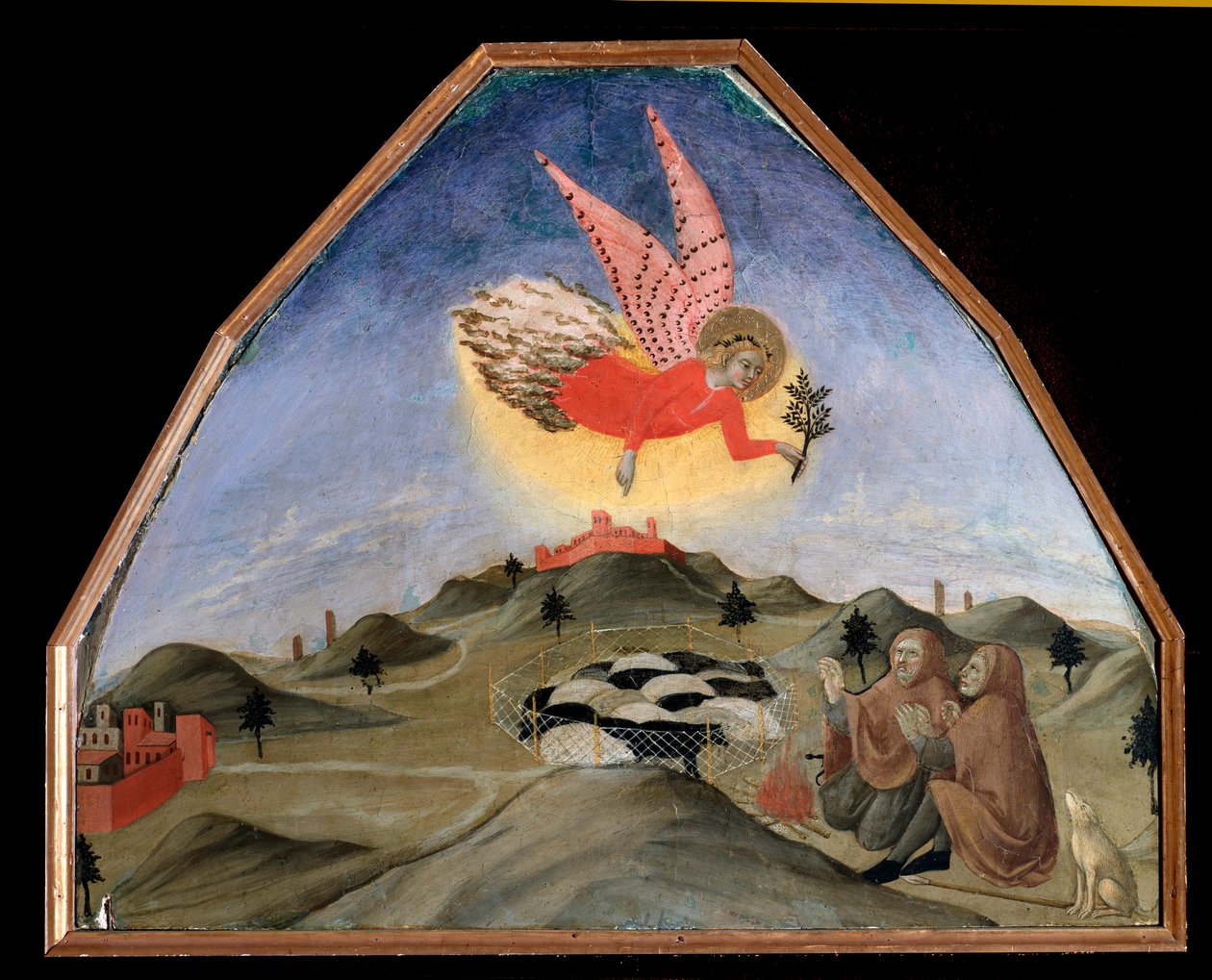 Bebudelsen til hyrdene - Maleri av Sano di also Ansano di Pietro di Mencio Pietro