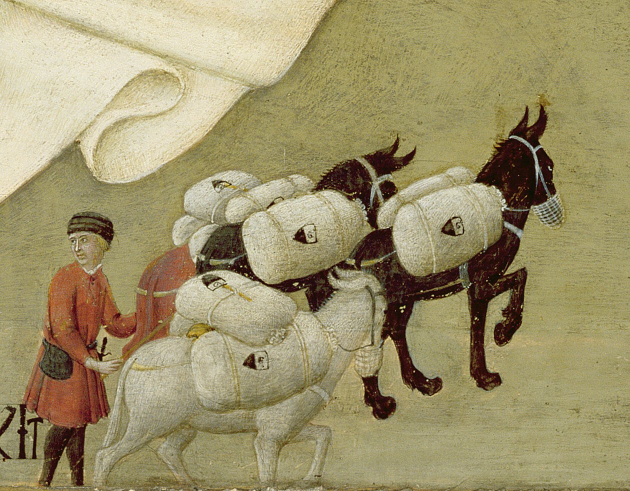 Jomfruens åpenbaring til pave Calixtus III (1378-1458) 1455-58 (olje på panel) (detalj av 169574) av Sano di also Ansano di Pietro di Mencio Pietro