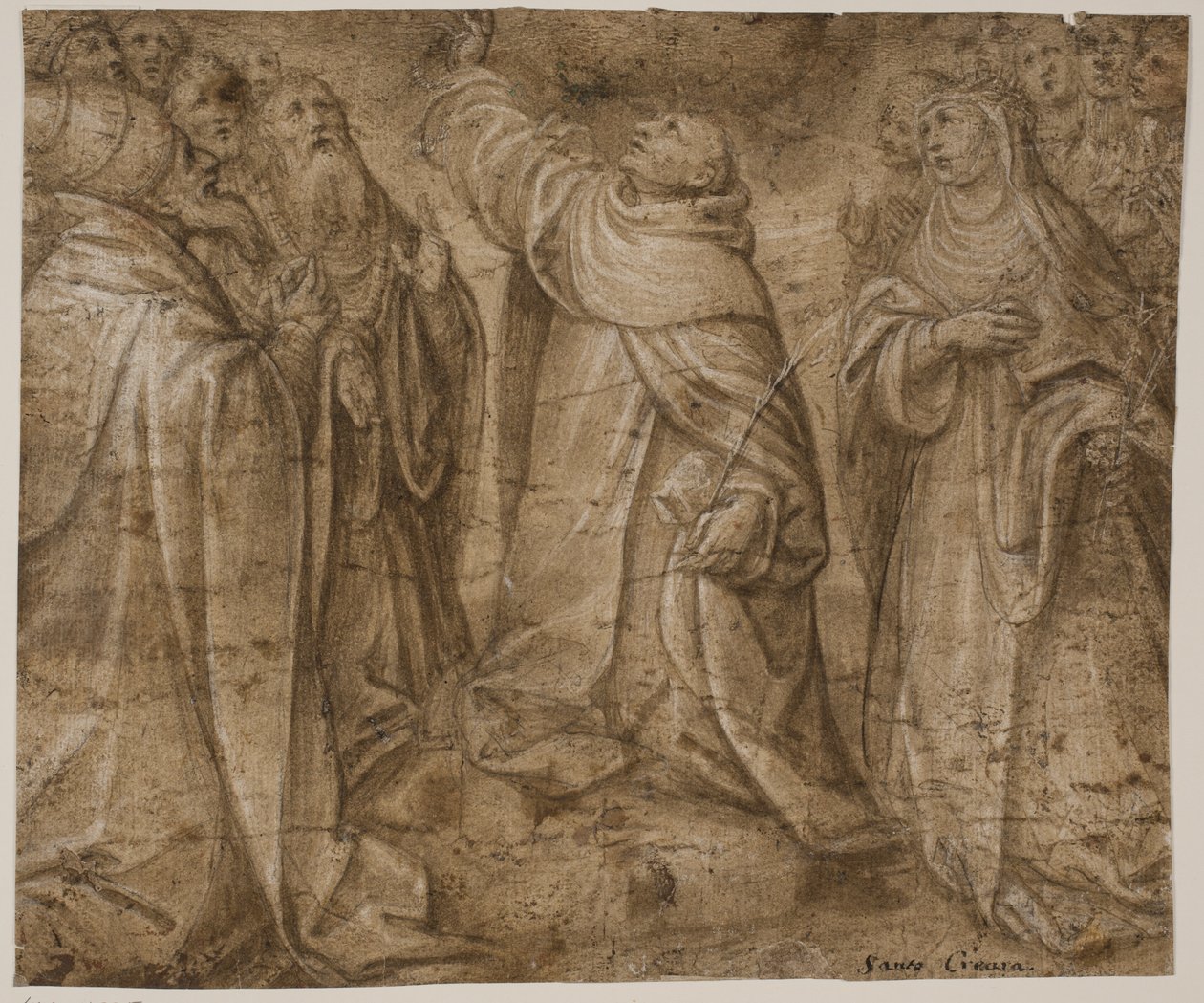 Sts Dominic, Katarina av Siena og en gruppe andre helgener av Sante Creara de Fochegioli