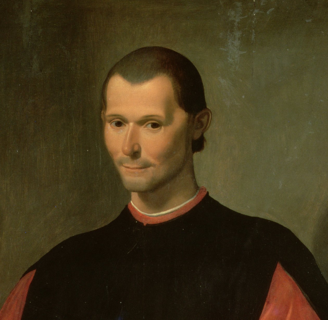 Portrett av Niccolo Machiavelli 1469-1527 detalj av 62196 av Santi di Tito