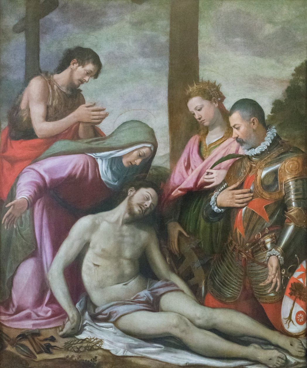 Kristi avsetning, ca. 1592 (olje på tre av Santi di Tito