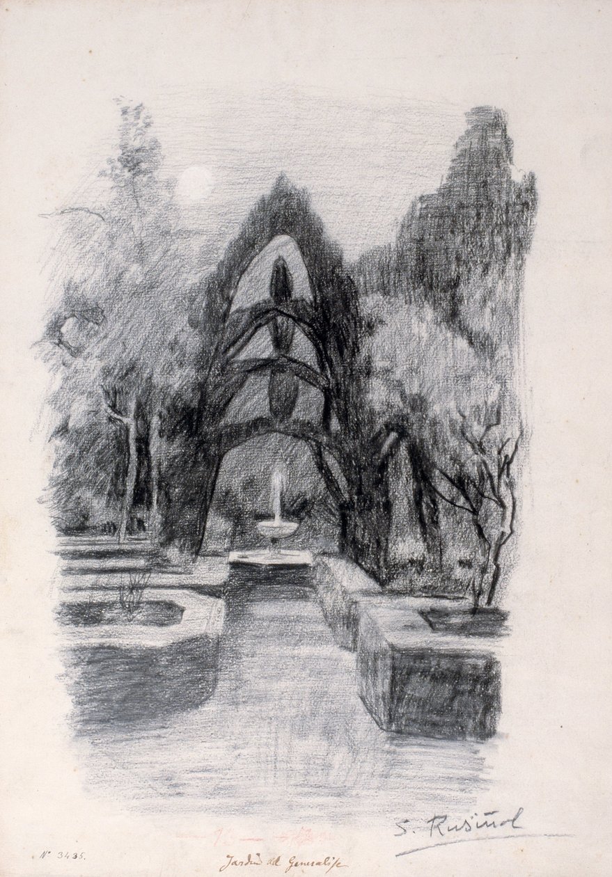 Gardens of Generalife av Santiago Rusiñol