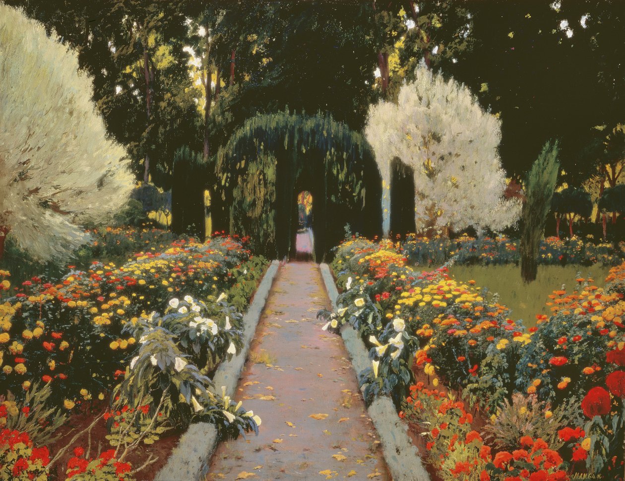 Glorieta II (Hagen ved Aranjuez. Arbor II) 1907 av Santiago Rusiñol