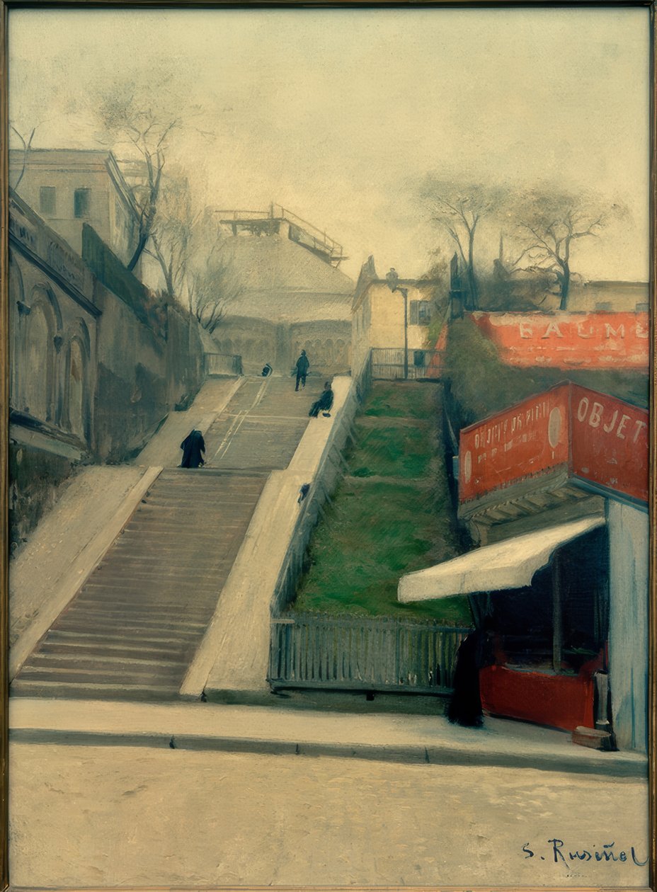 Sacré-Coeur under bygging av Santiago Rusiñol