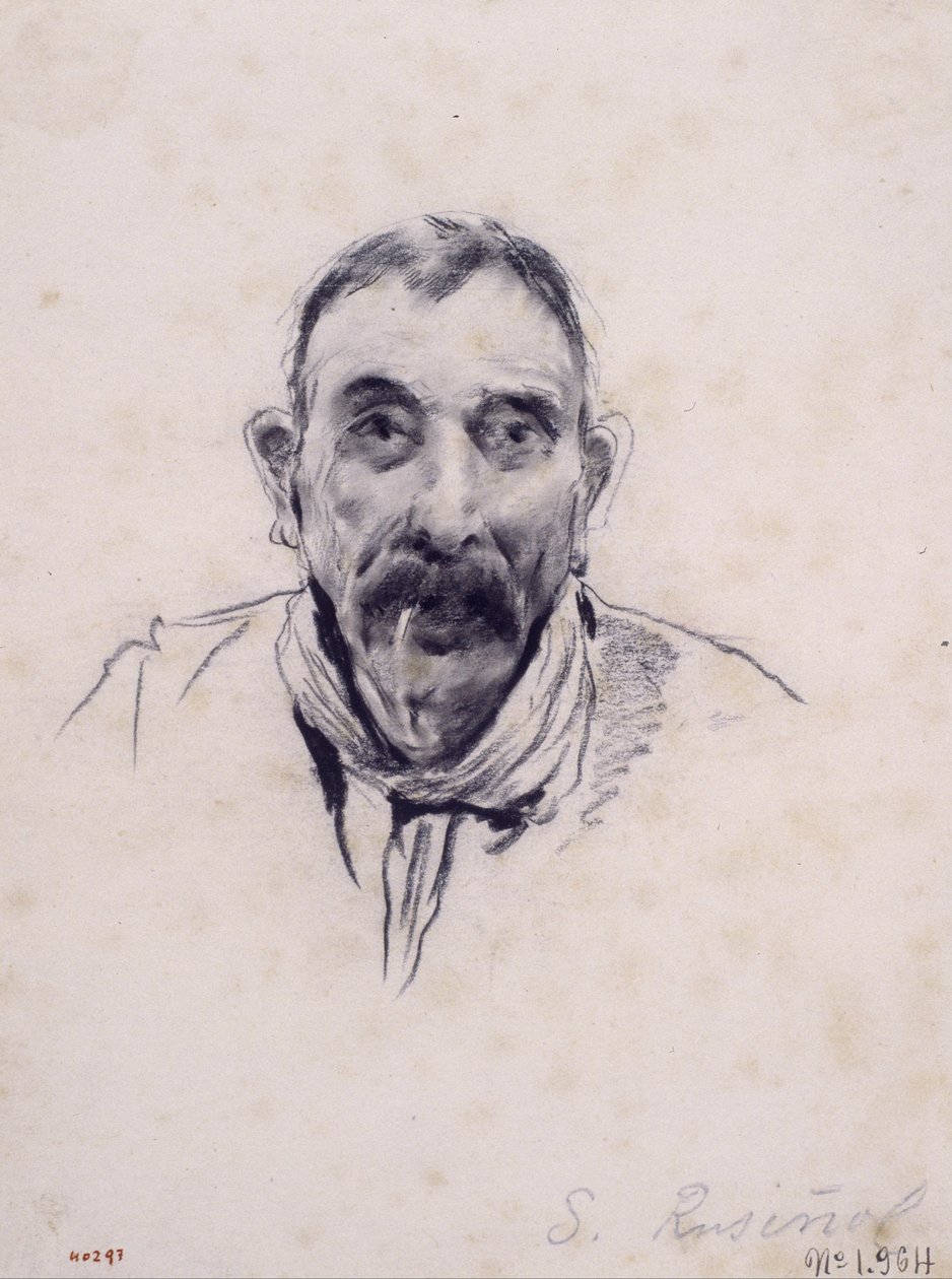 Portrett av en mann av Santiago Rusiñol