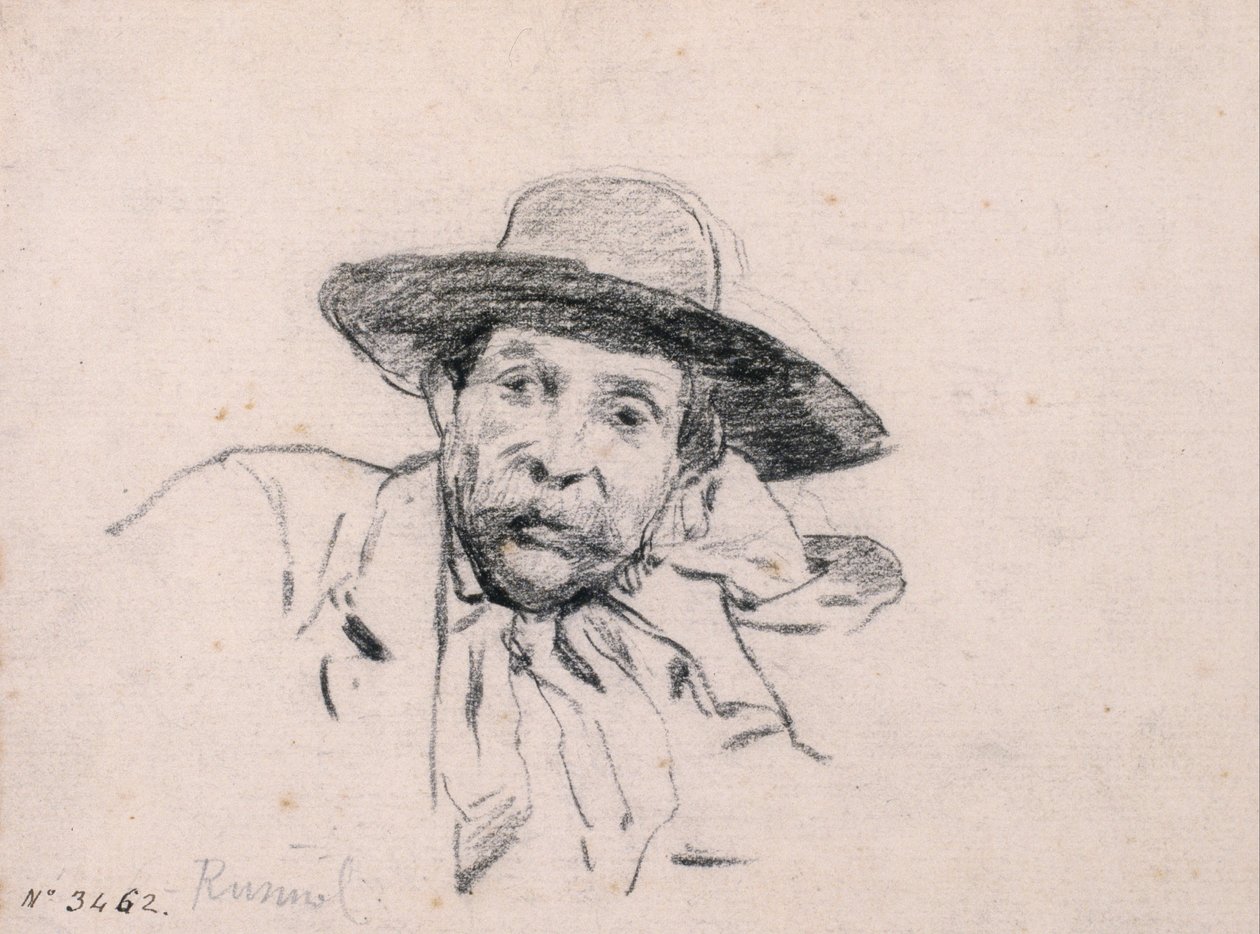 Studie av et mannlig hode av Santiago Rusiñol