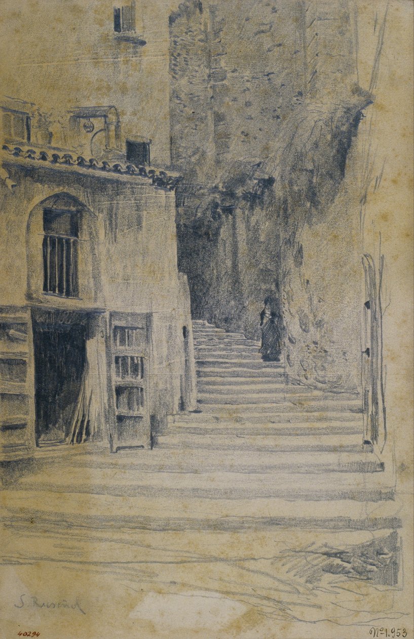 Village Street. Granada av Santiago Rusiñol