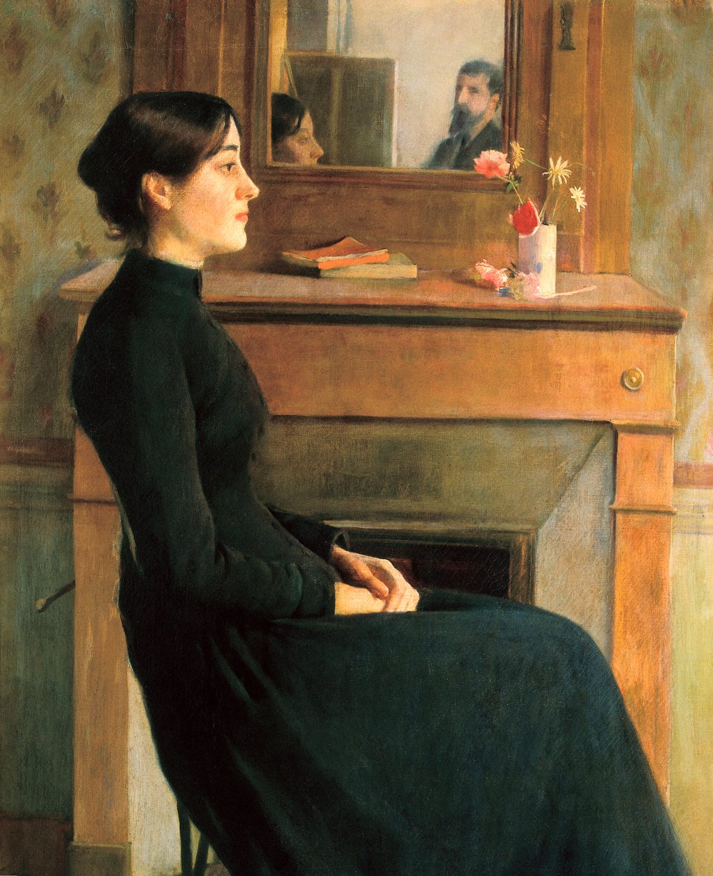 Portrett av en kvinne, maleri av Santiago Rusinol y Prats av Santiago Rusinol i Prats