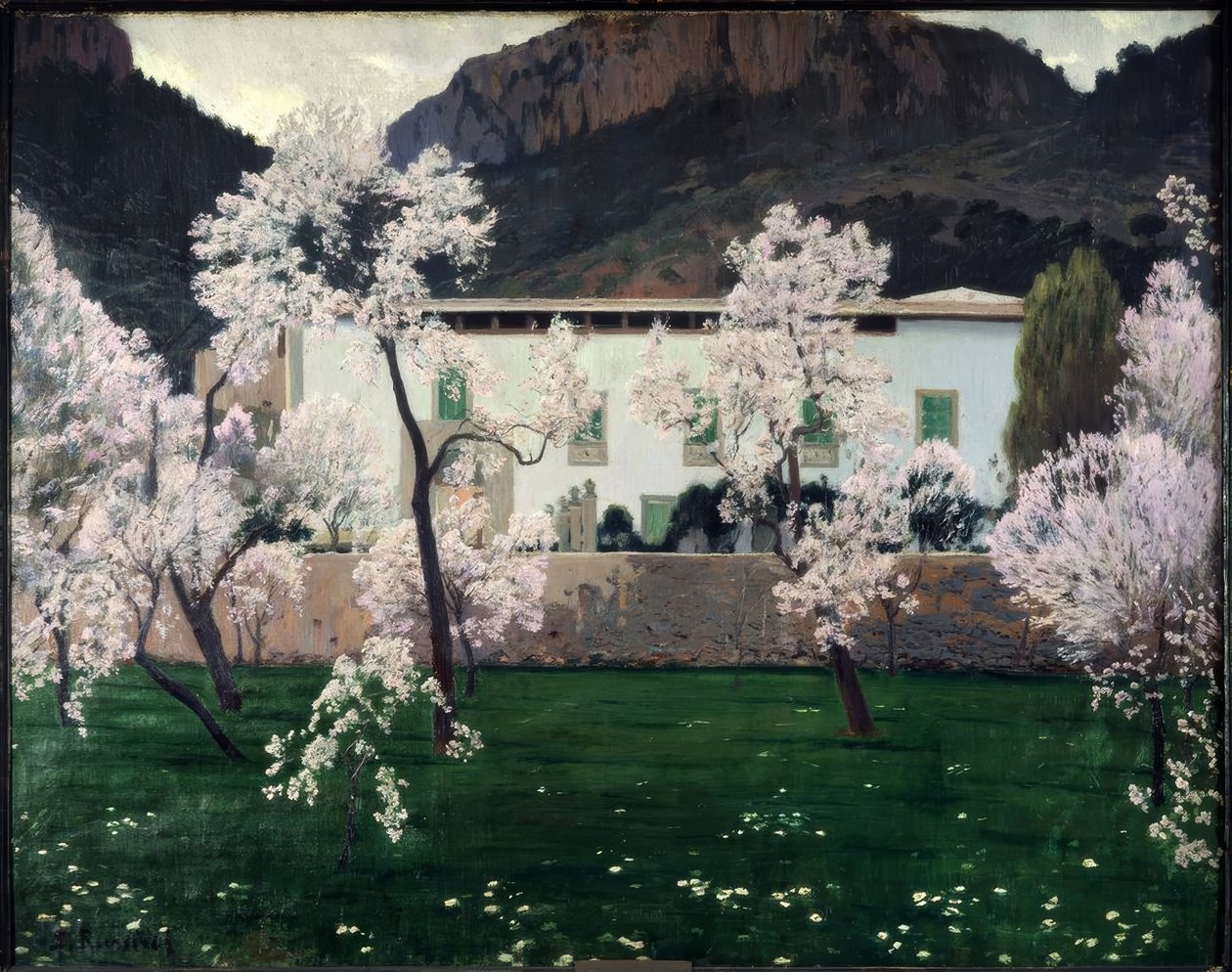 Blomstrende mandeltrær av Santiago Rusiñol