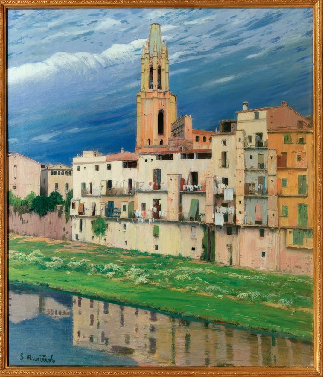 Der Fluss Onyar i Girona av Santiago Rusiñol