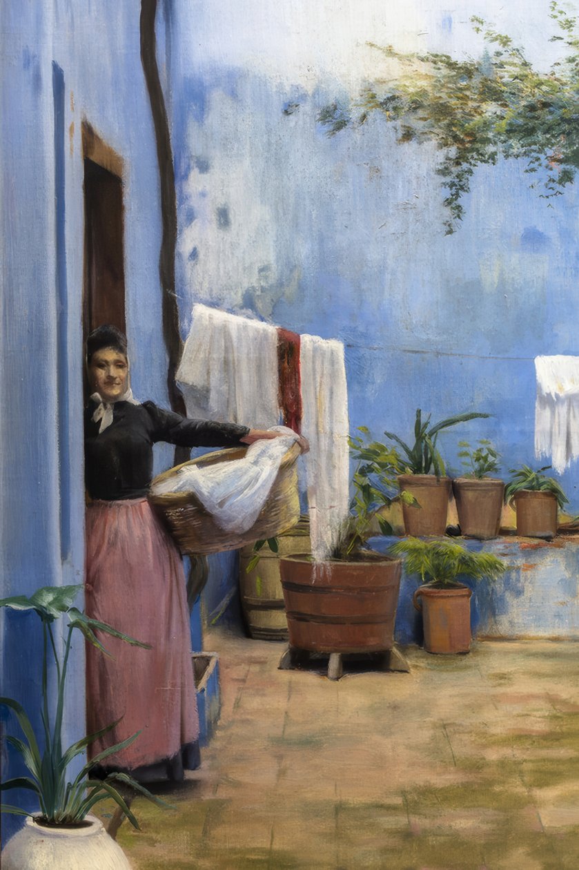 Den blå uteplassen av Santiago Rusiñol