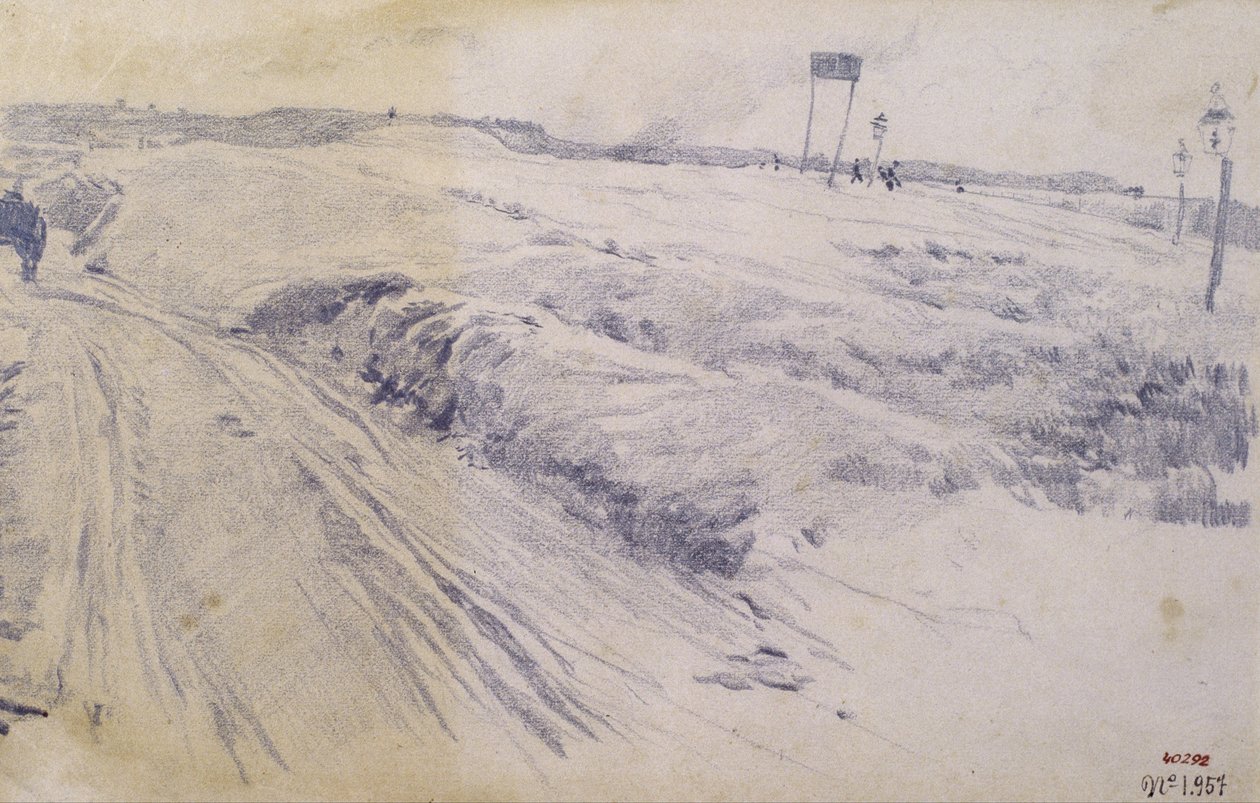 Landskap, utkanten av byen av Santiago Rusiñol