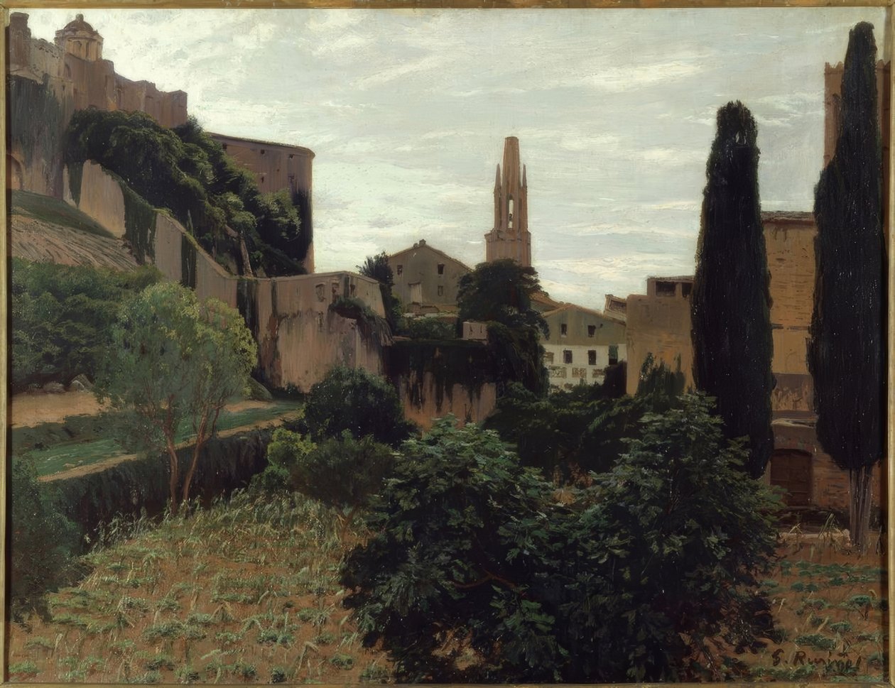Santiago Rusiñol / ‘Girona, III’, ca. 1925, Olje på lerret, 93 × 123 cm. av Santiago Rusiñol
