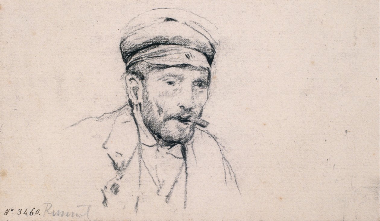 Studie av en mann av Santiago Rusiñol