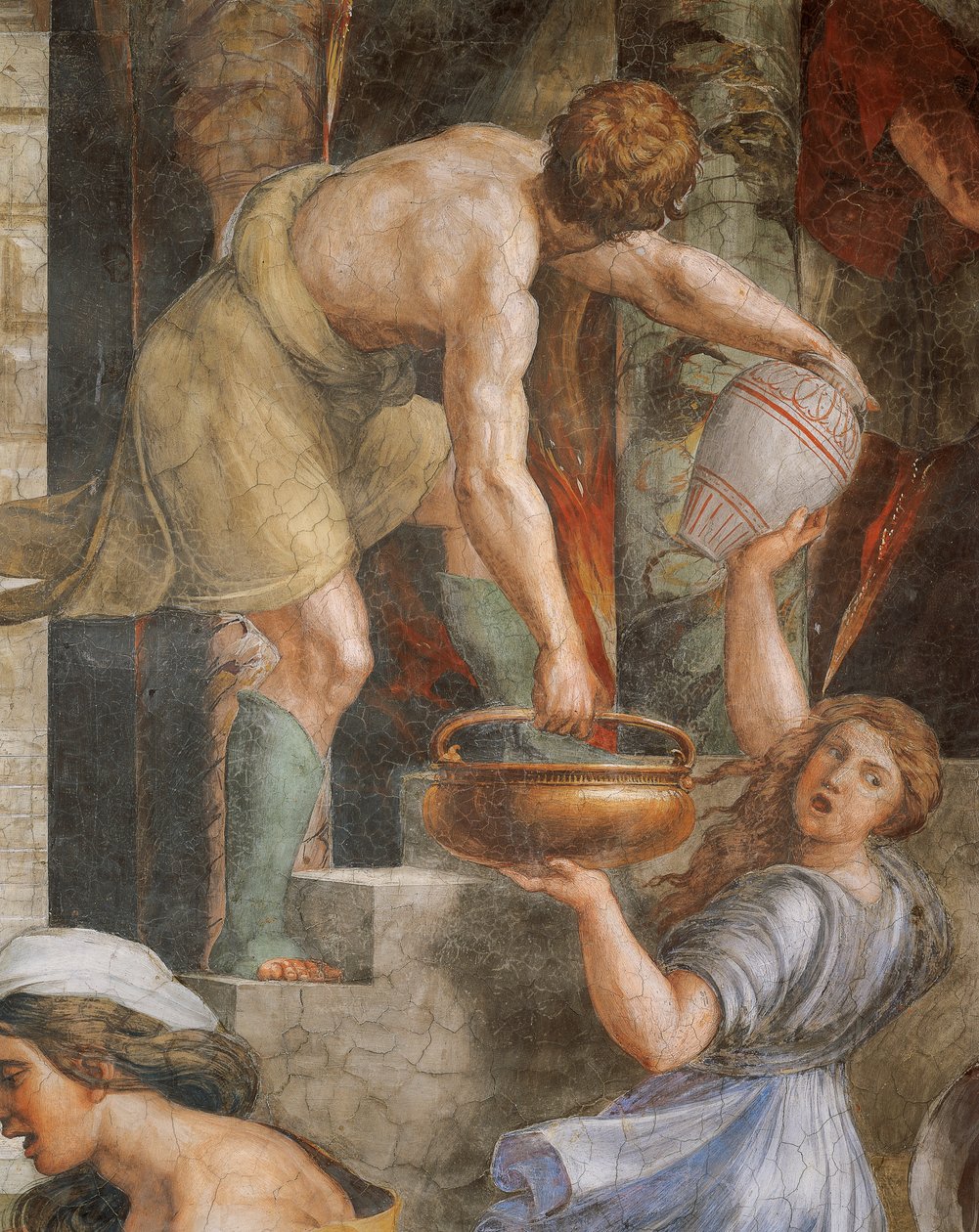 Brann i Borgo av Sanzio of Urbino (workshop) Raphael