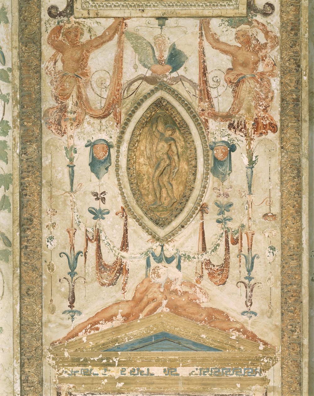 Pilaster med grotesk dekor av Sanzio of Urbino (workshop) Raphael